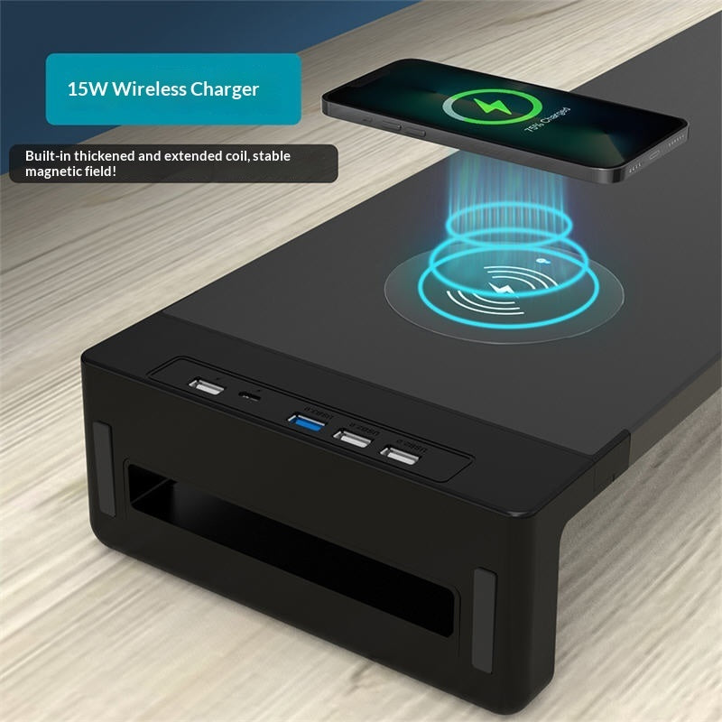 Monitor Riser with Wireless Charging, Folding, image 2