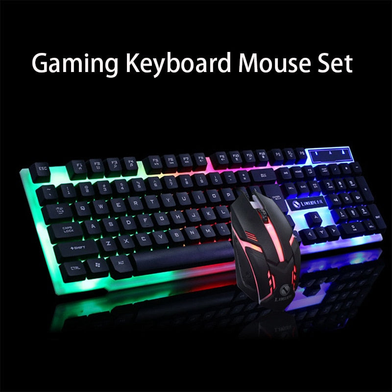 Wired Gaming Keyboard & Mouse Set, 104 Keys