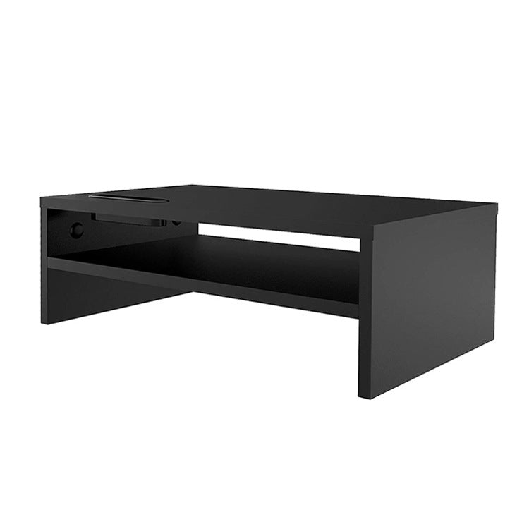 Two-Tier Wooden Monitor Riser with Storage, image 4
