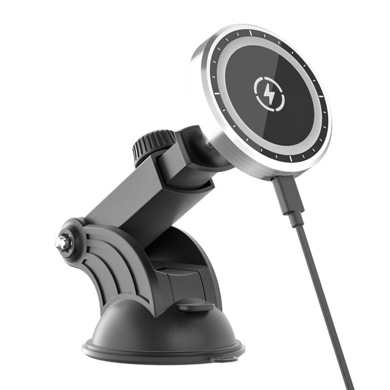 Magnetic Wireless Car Charger, 15 W, Air Vent & Dash Mount