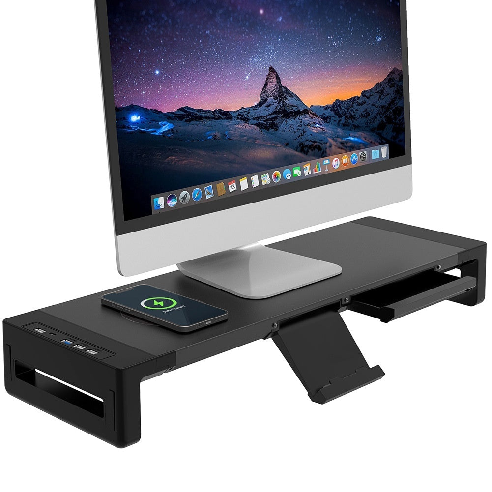 Monitor Riser with Wireless Charging, Folding, image 5