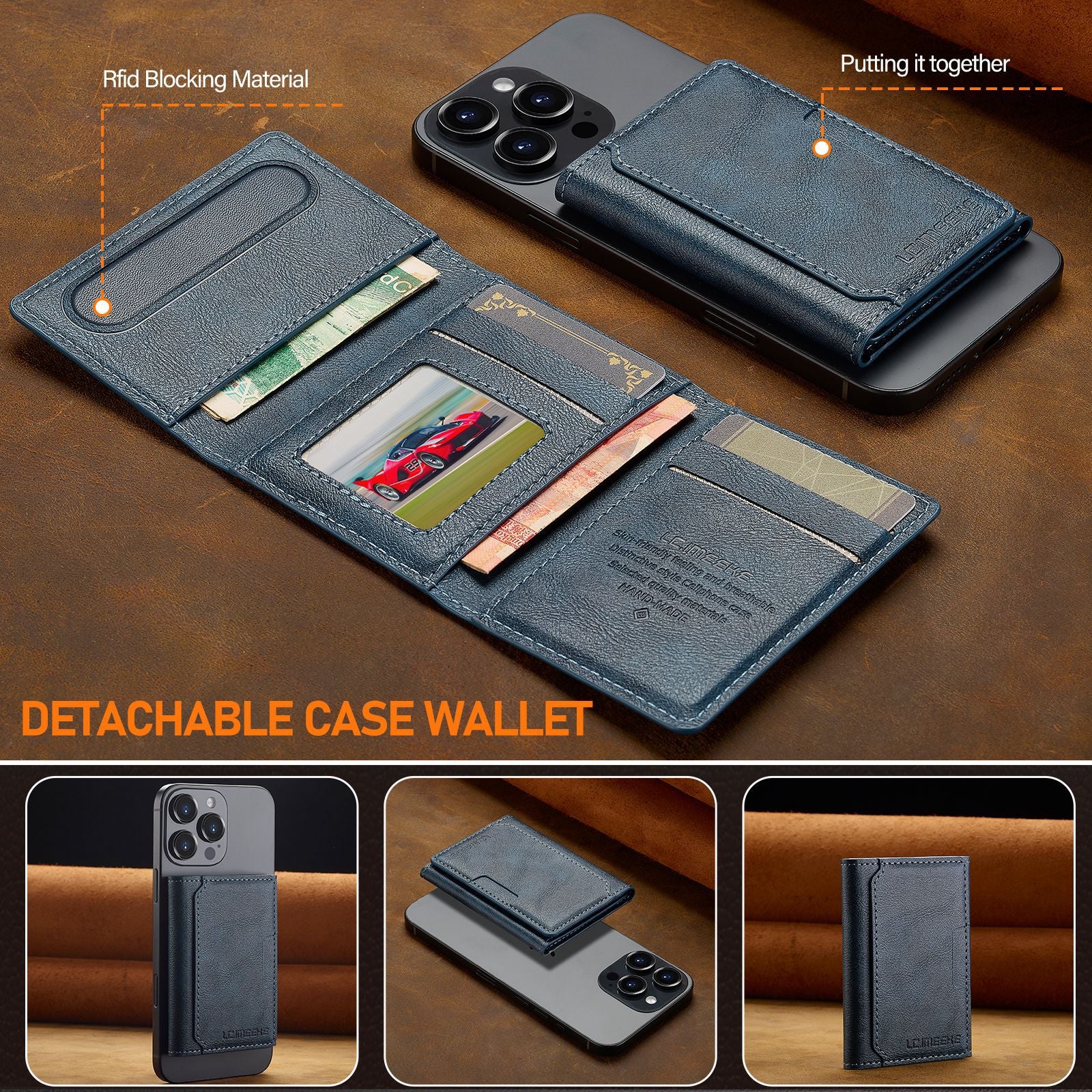 Magnetic Card Wallet, PU Leather, image 5