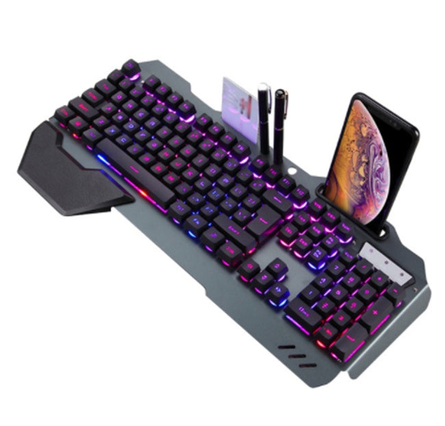 Wired Backlit Gaming Keyboard with Phone & Pen Slot, image 9
