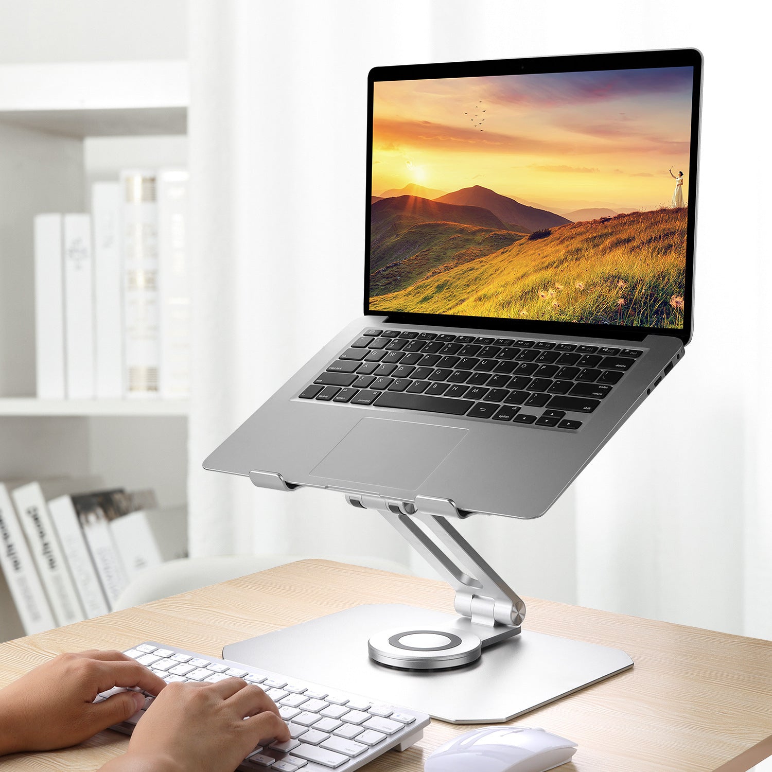 Rotating Foldable Laptop Stand, Aluminum, image 2