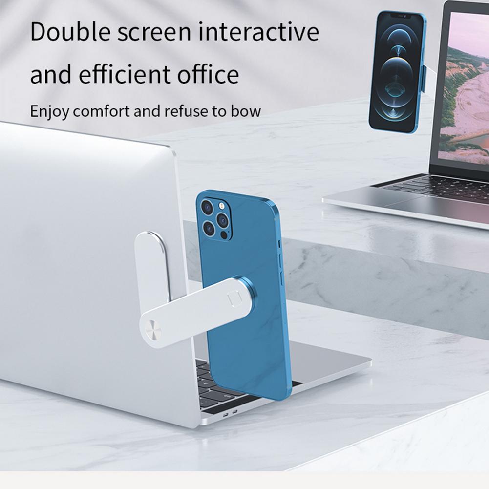 Magnetic Laptop-Side Phone Holder, Foldable, image 3