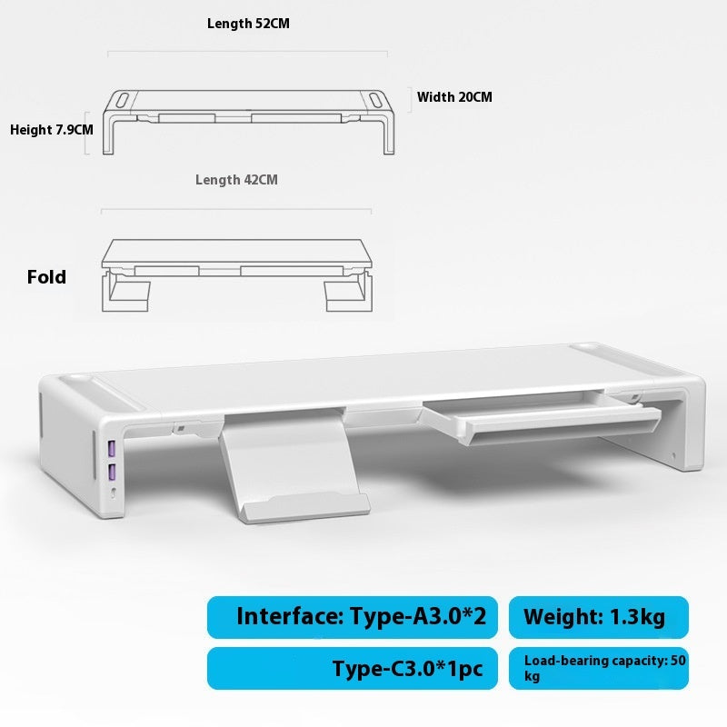 Folding Monitor Riser, 420 × 200 × 80 mm, image 10