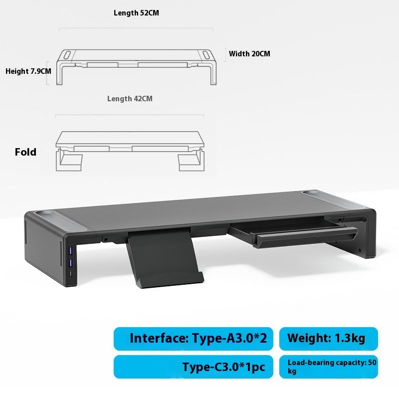 Folding Monitor Riser, 420 × 200 × 80 mm, image 4