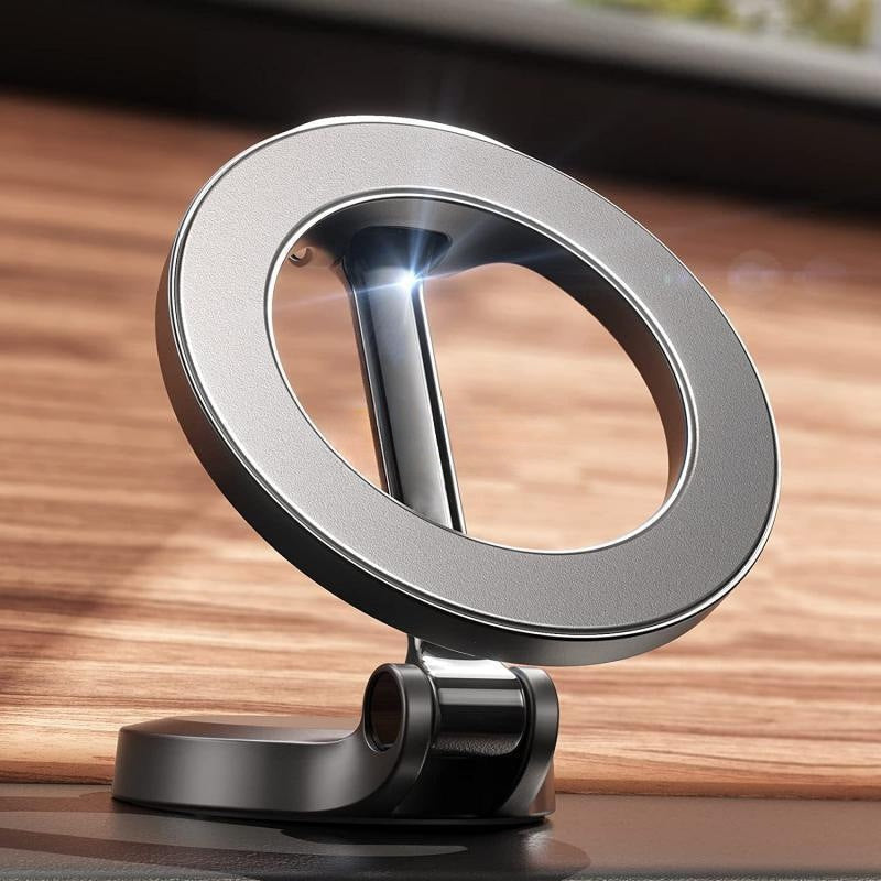 Magnetic Car Phone Mount, Metal, Foldable