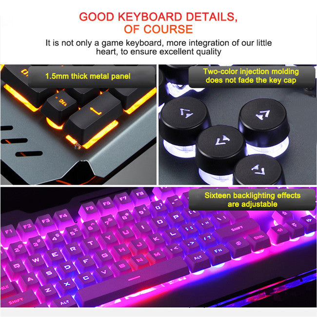 Wired Backlit Gaming Keyboard with Phone & Pen Slot, image 6