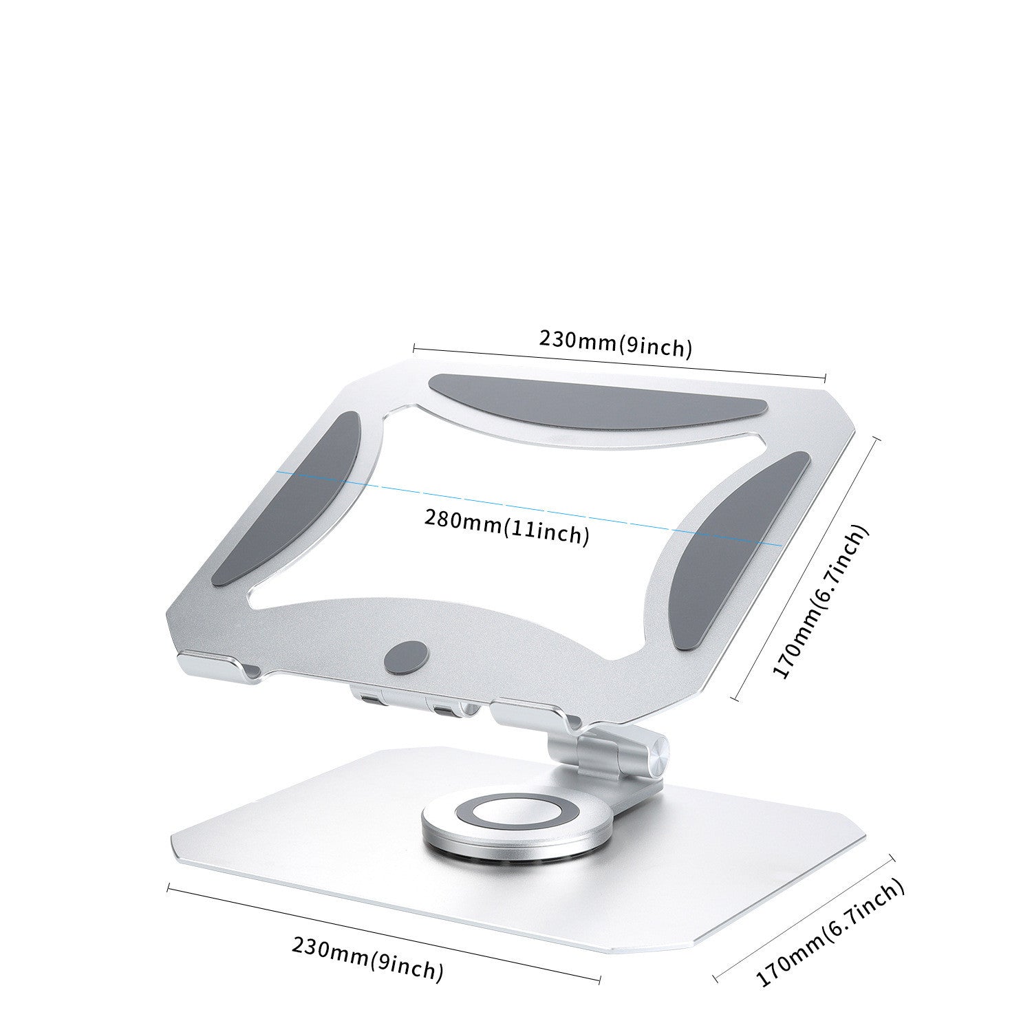 Rotating Foldable Laptop Stand, Aluminum, image 6